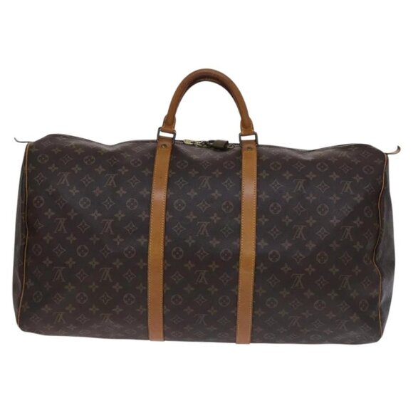 LOUIS VUITTON Monogram Keepall 60 Boston Bag M41422 LV Auth MY273 - Picture 3 of 16